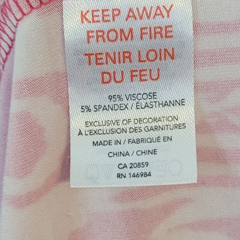 Hatley Nellie Shorline Teeshirt Dress Pink and White Size Medium - Picture 6 of 6